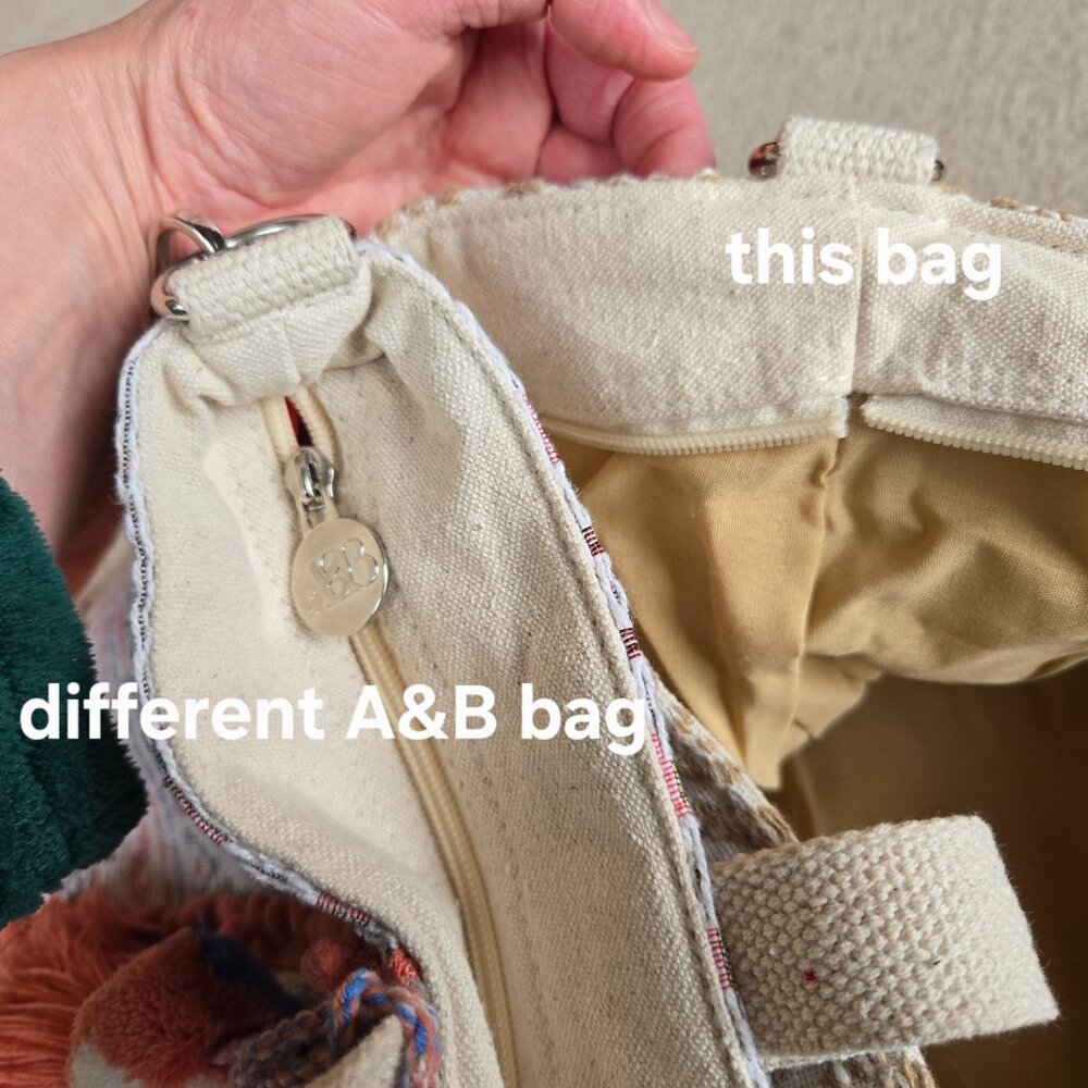 Unused America & Beyond Beaded Tote *BROKEN ZIPPER* - Picture 2 of 14